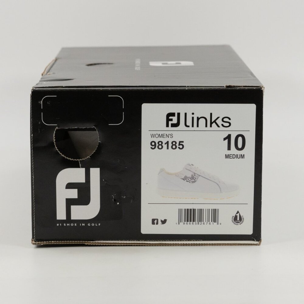 FootJoy Women's FJ Links White / Snake Golf Cleats 98185 Multi Size - Picture 12 of 12